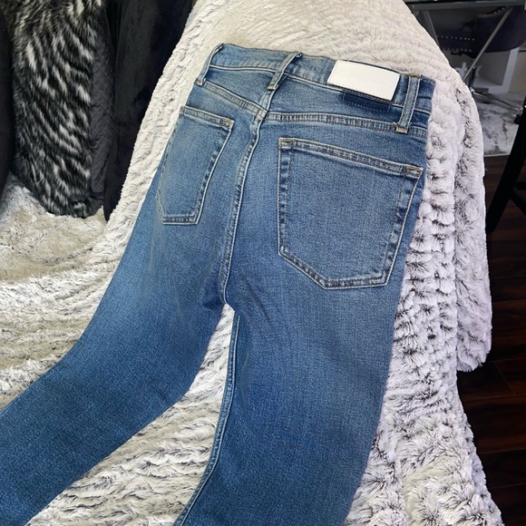 RE/DONE High Rise Ankle Crop Color in Dusk Destroy - Picture 11 of 13